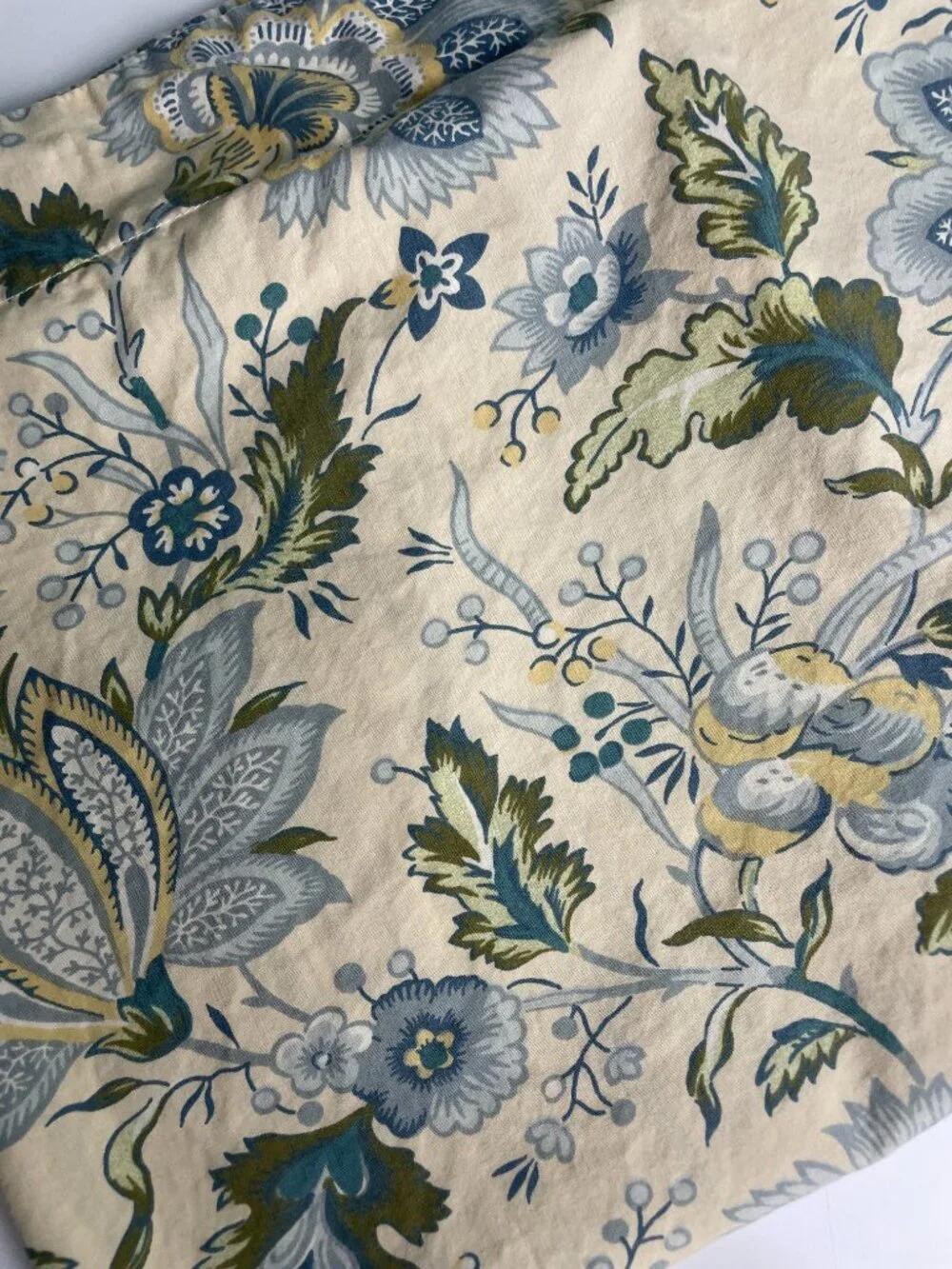 Pottery Barn Set of 2 Standard Shams Muted Yellow/green/blue 100% Cotton
